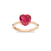 DoDo Anello Cuore Rubino Sintetico DAB1006-100AM-0009R